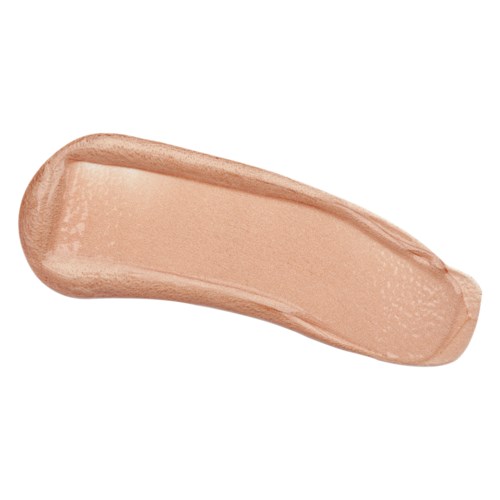 Beige, kermaisen näytteen meikkaus- tai ihotuotemassa valkoisella taustalla.