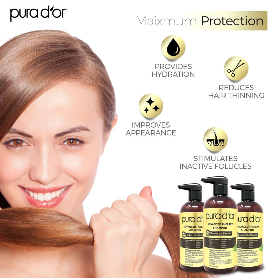 Pura D’or Advanced Therapy Shampoo 473 ml