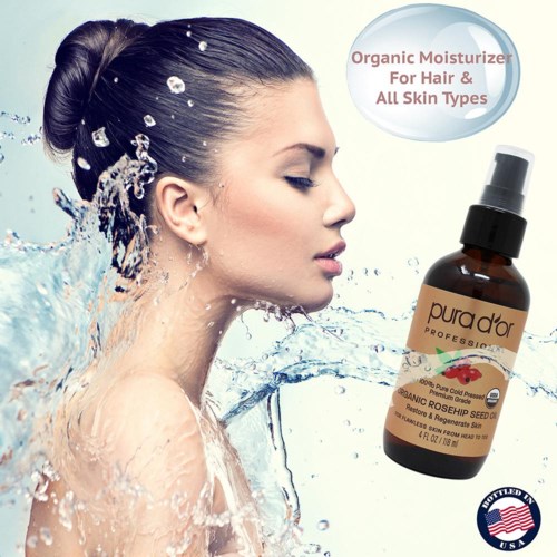 Pura D'or Pro Label Organic Rosehip Seed Oil 118 ml