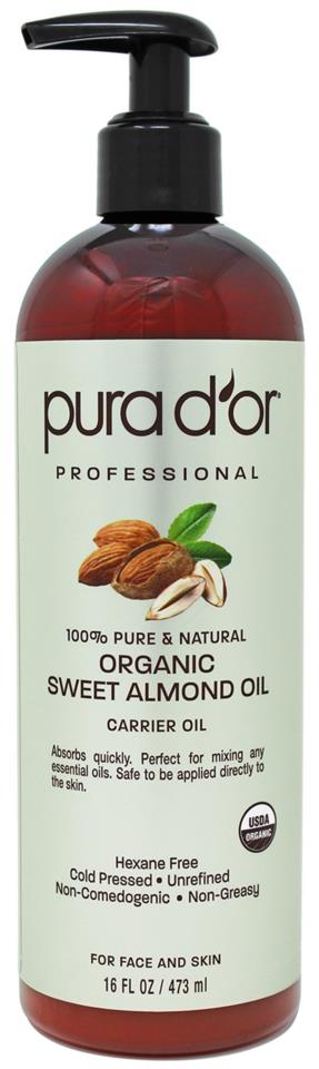 Pura D’or Organic Sweet Almond Oil 473 ml