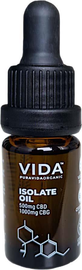 Pura Vida Isolate Oil CBG 10 %, CBD 5% 10 ml
