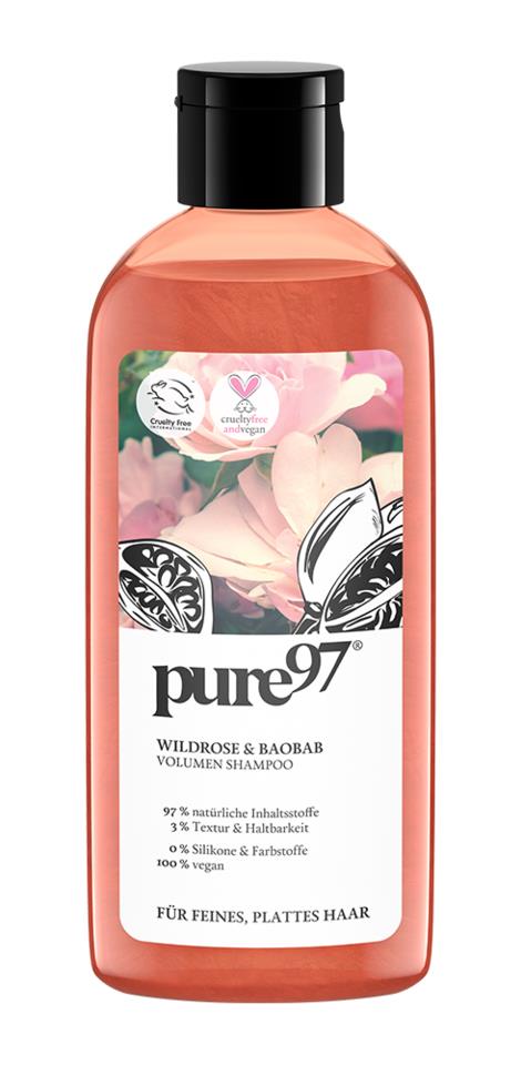 pure97 Wild Rose & Baobab Shampoo 250ml