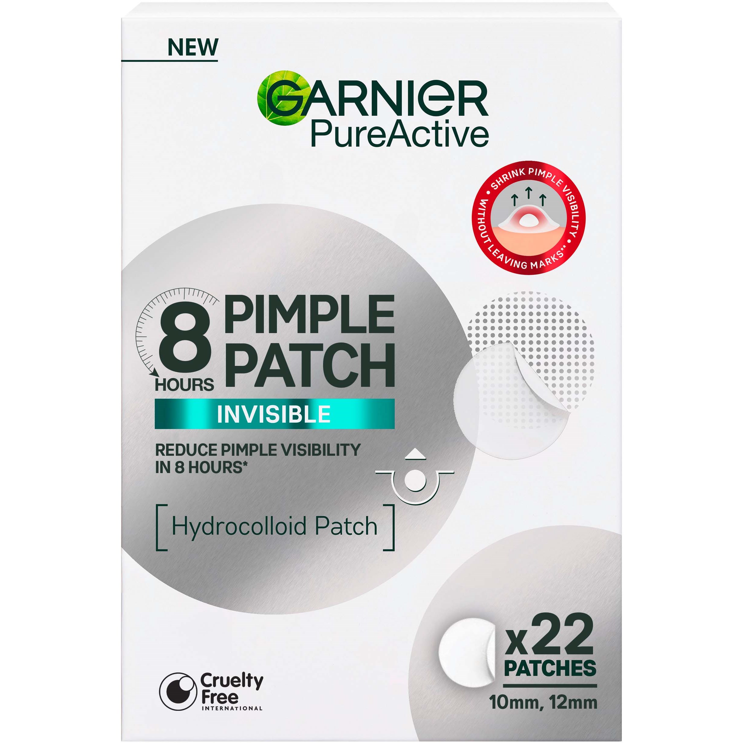 Garnier PureActive Invisible Pimple Patch for Impure Skin 22 pcs