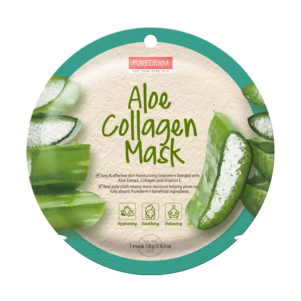 Läs mer om Purederm Aloe Collagen Mask-C 18 g