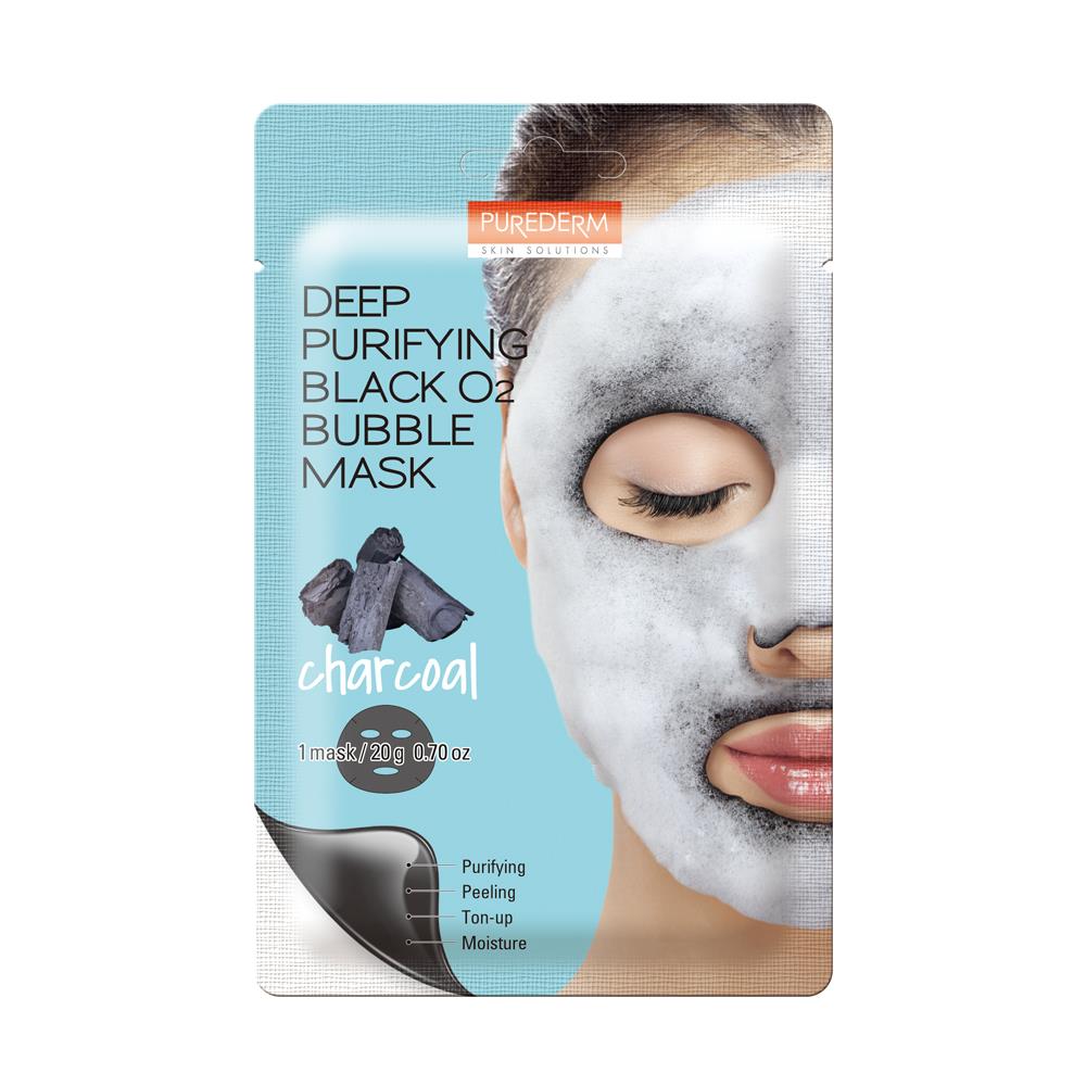Purederm Deep Purifying Black O2 Bubble Mask 