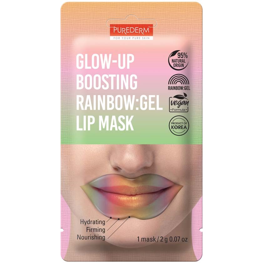 Läs mer om Purederm Glow Up Boosting RAINBOW:gel Lip Mask 2 g