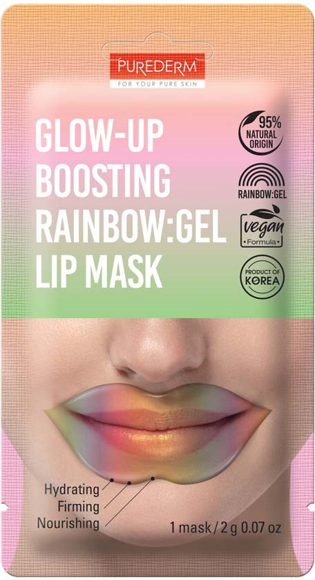 Purederm Glow Up Boosting RAINBOW:gel Lip Mask 2 g