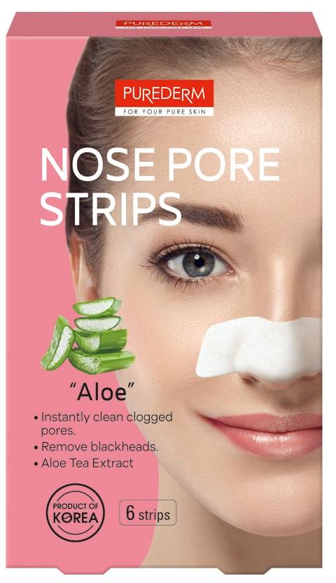 Purederm Nose Pore Strips "Aloe" 6 strips/pack 