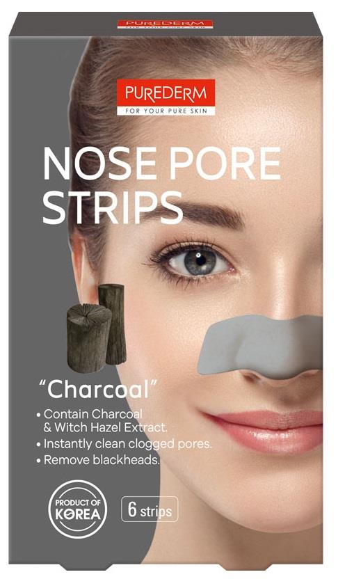 Purederm Nose Pore Strips "Charcoal" 6 strips/pack 