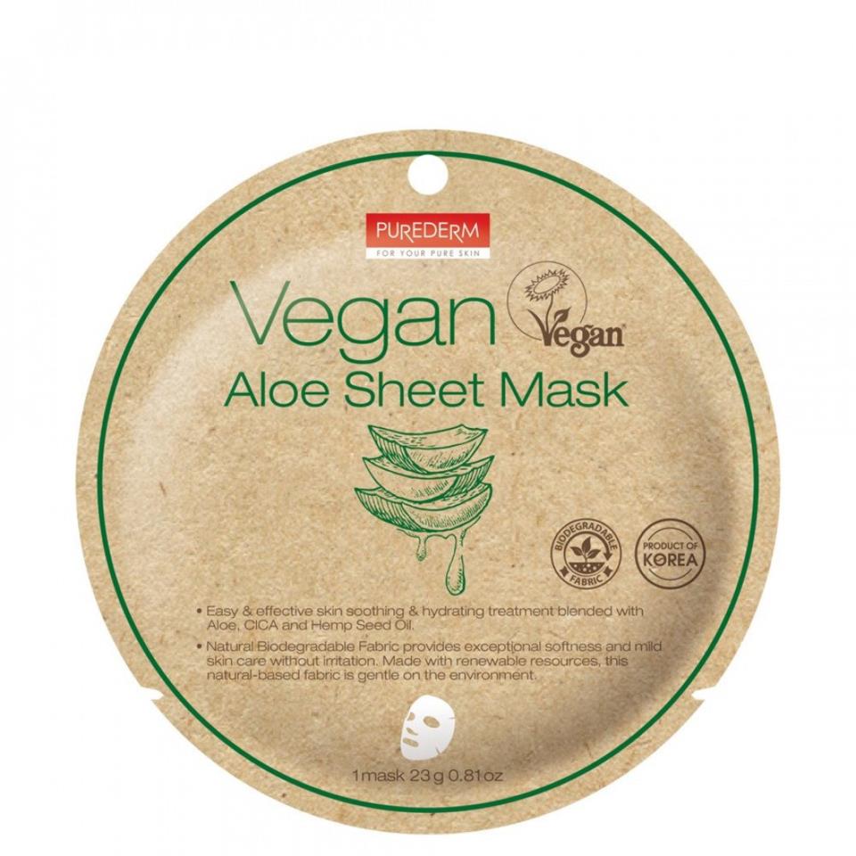 Purederm Vegan Aloe Sheet Mask 23 g