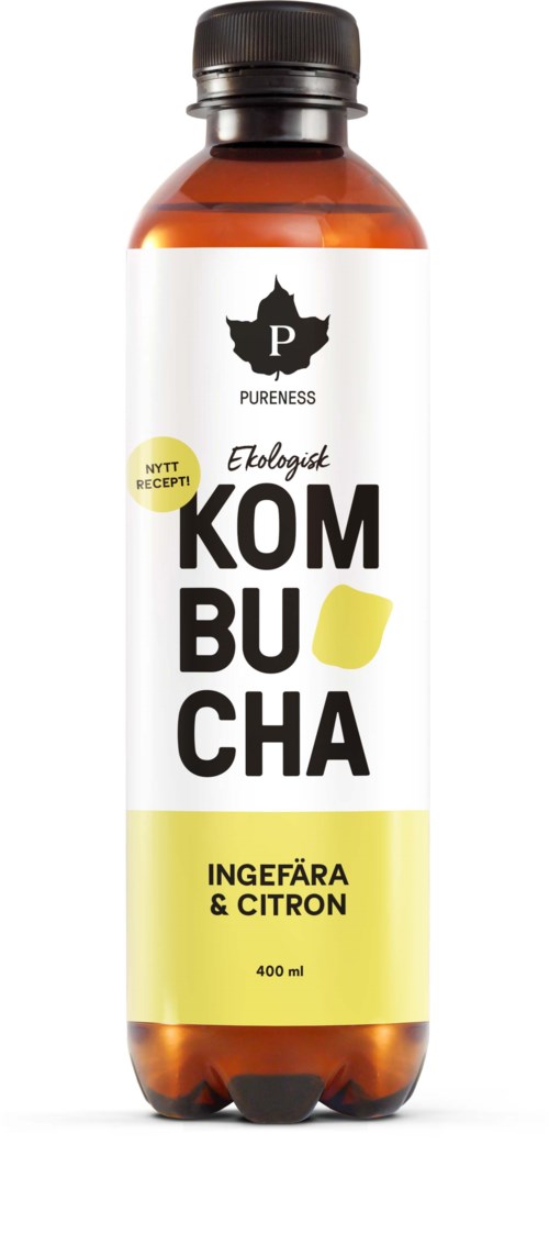 Pureness Kombucha Ingefära & Citron Eko 400 ml