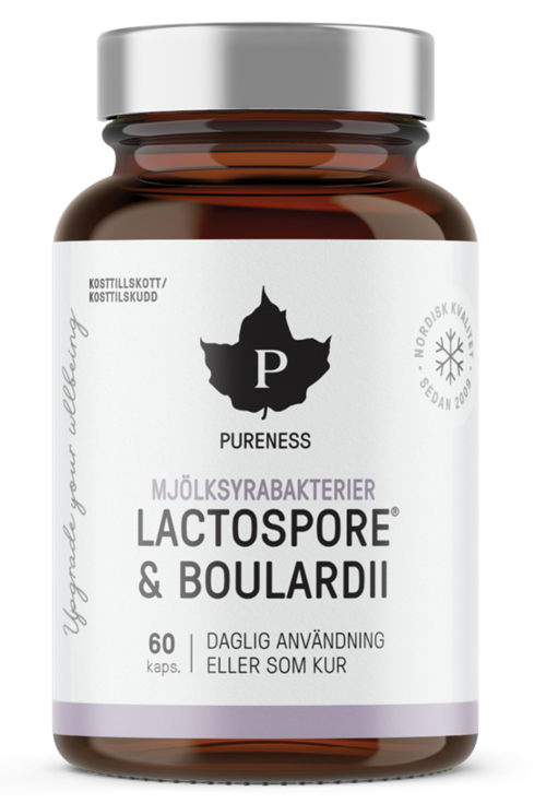 Pureness Mjölksyrabakterier Lactospore + Boulardii 60 st
