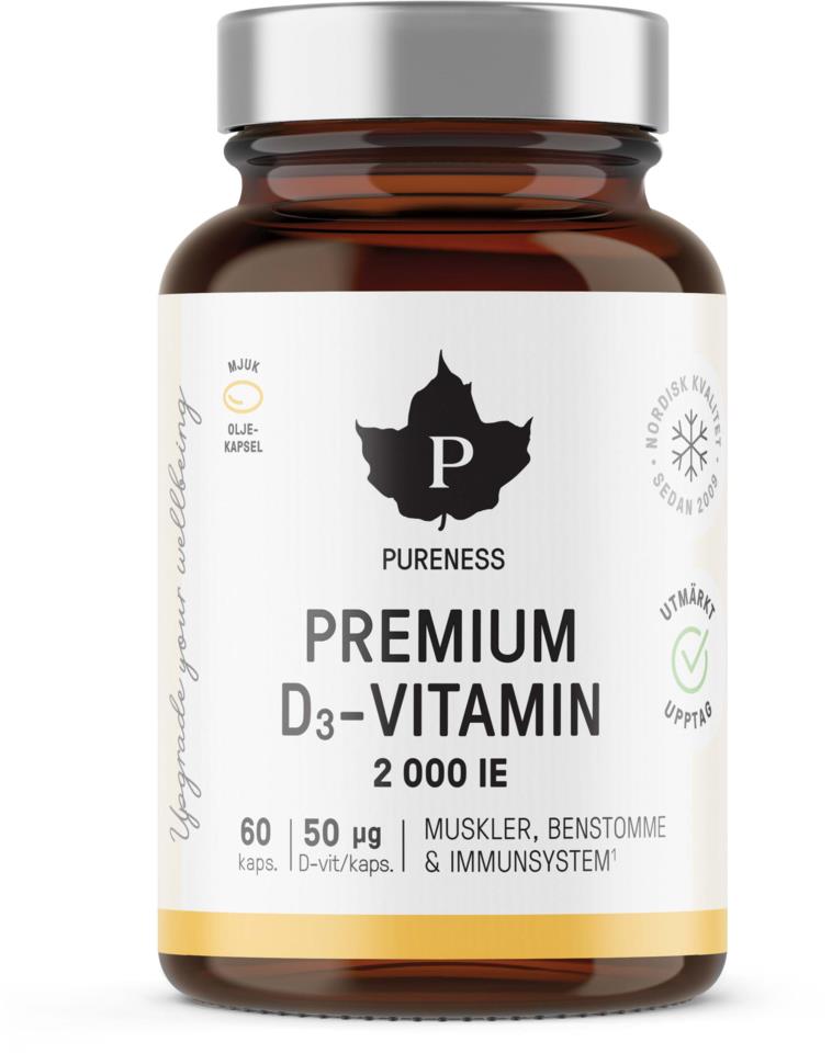 Pureness Premium D3-vitamin 2000 IE - 60 kaps