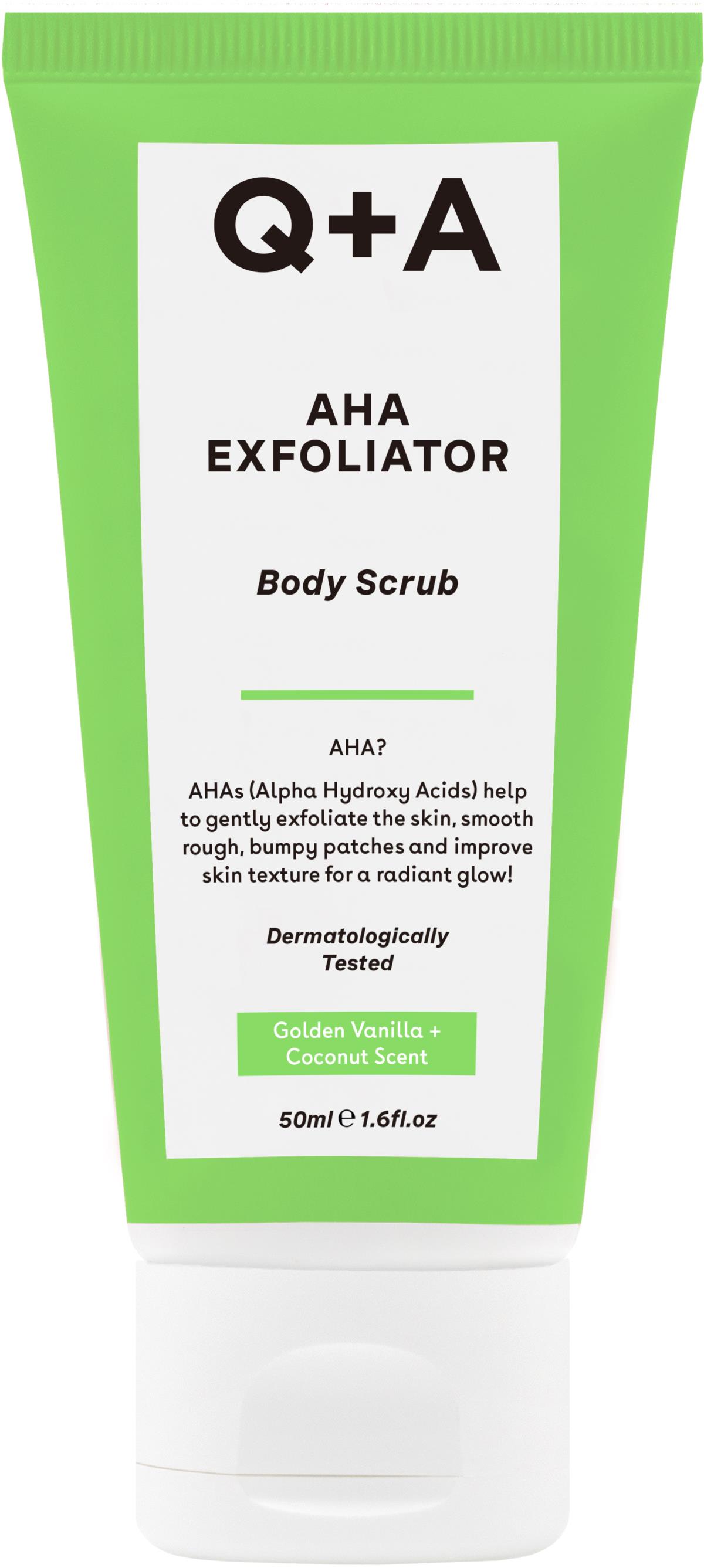 Q+A AHA Exfoliator Body Scrub 50 ml