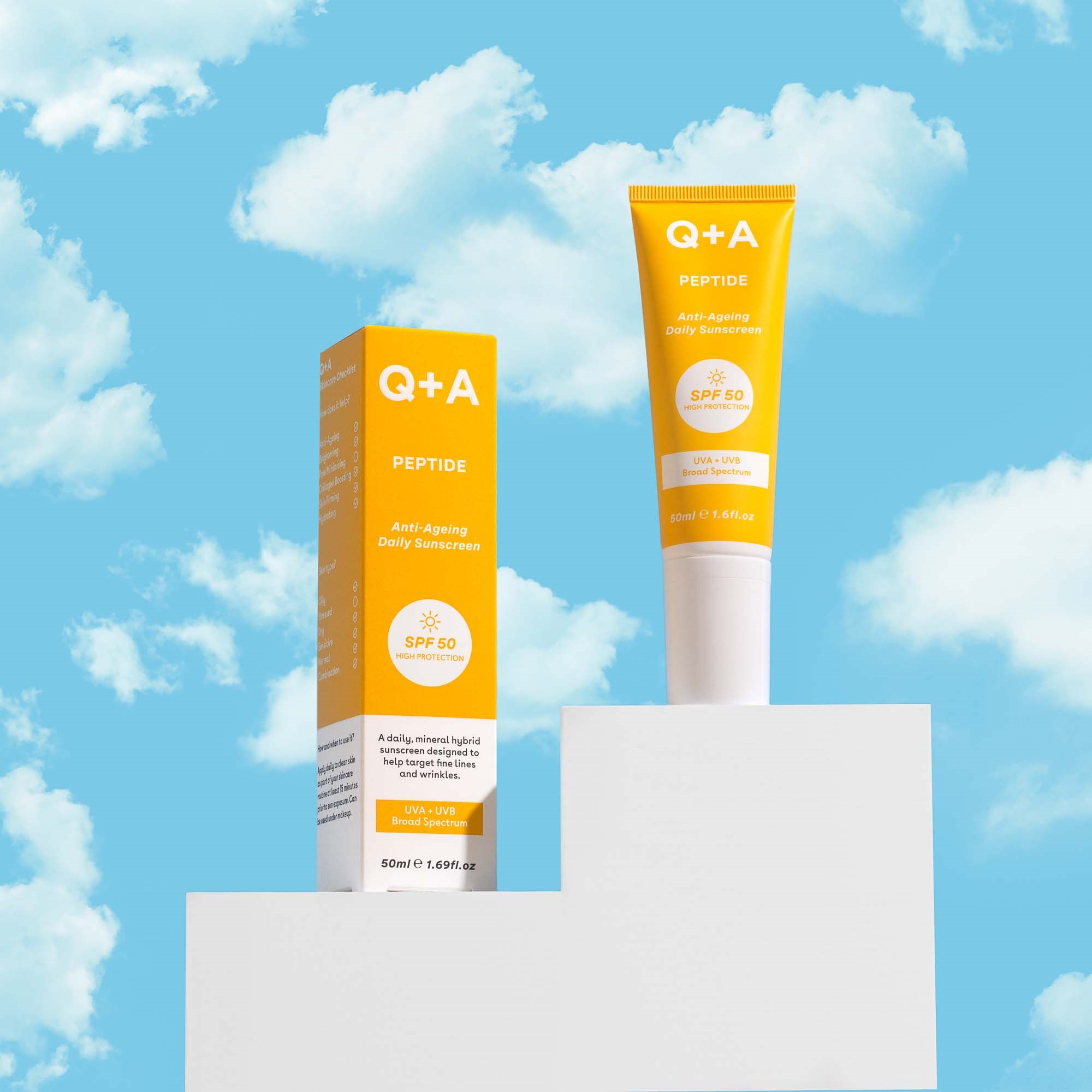 Q+A Peptide Renewing Face Sunscreen SPF 50 50 ml (obrázok 5)