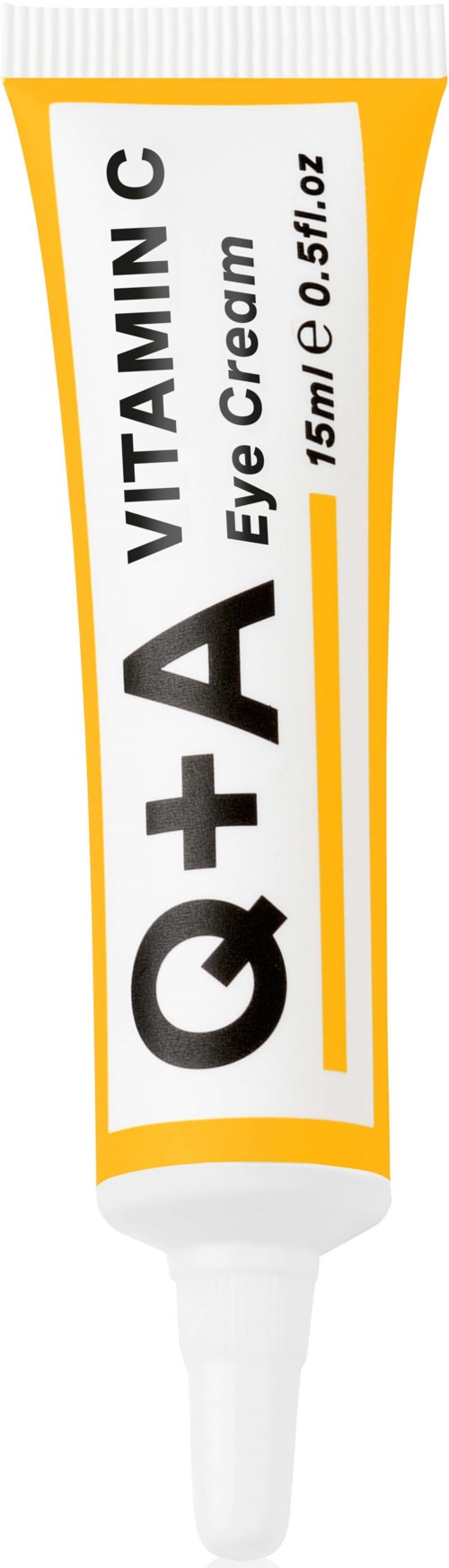 En tub med ögonkräm märkt med vitamin C, Q+A och 15 ml storlek.