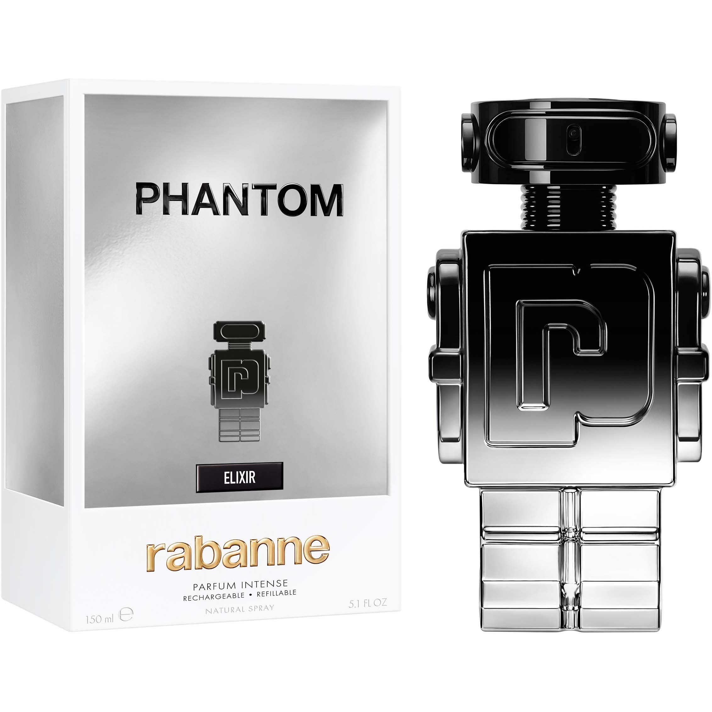 Alternativ bild 1 för Rabanne Phantom Black Elixir Parfum - 150 ml