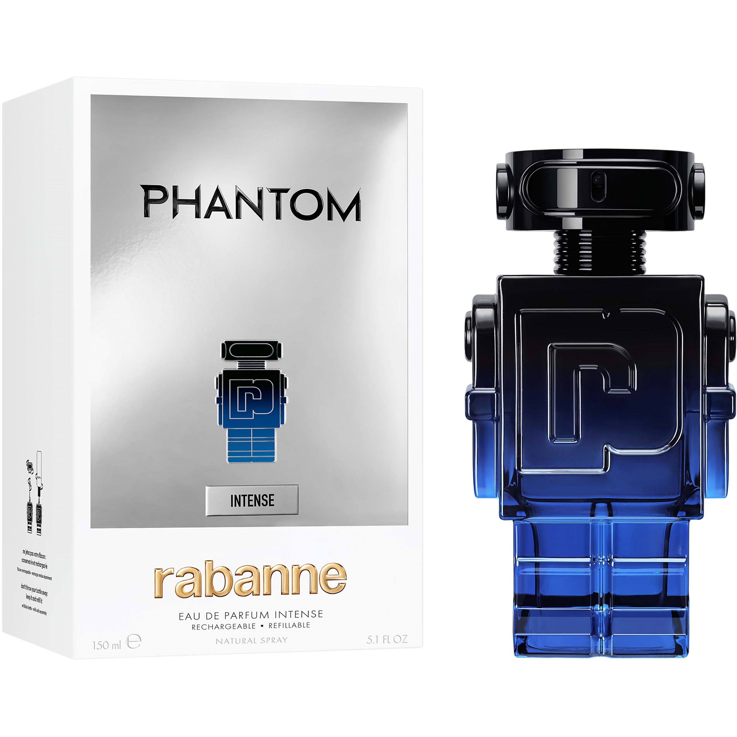Alternativ bild 1 för Rabanne Phantom Intense Eau de Parfum Refillable 150 ml