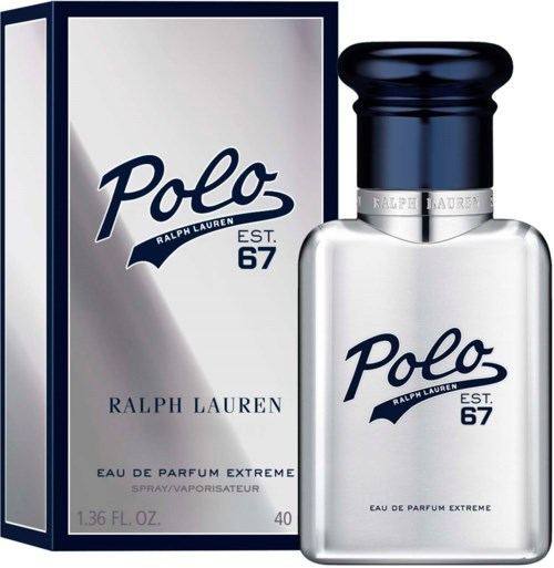En parfyllflaska och förpackning med Polo Ralph Lauren-märke och en elegant design.