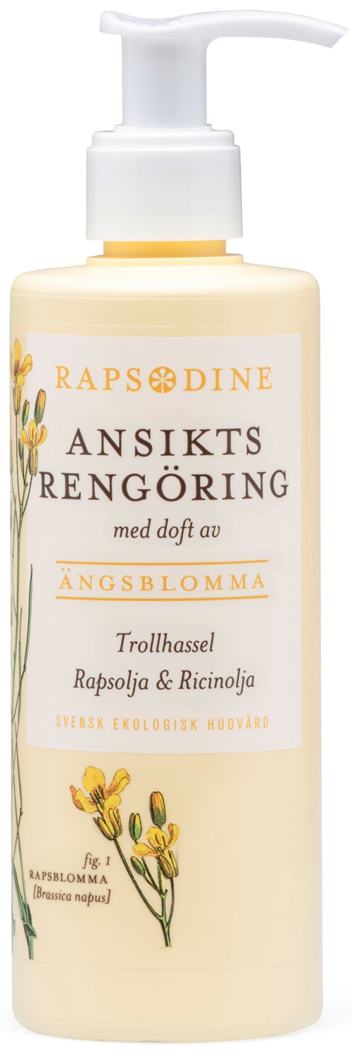 Gesichtsreinigung mit Lavendelaroma, enthält Kamille, Reiskerne und Racinol. Mit Pumpe.