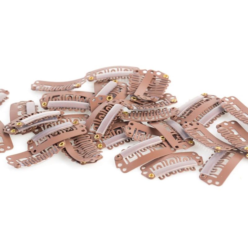 Produktfoto för Rapunzel of Sweden Clip-on clips 10-pack Brown 3