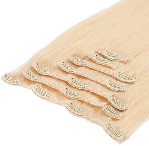 Rapunzel of Sweden Clip-on set Original 7 pieces 40 cm 8.0 Light Golden Blonde
