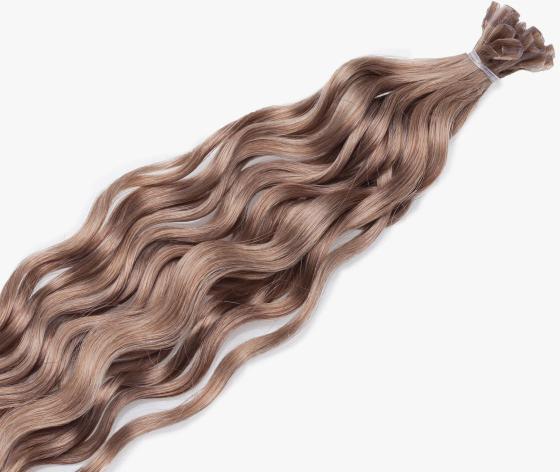 Rapunzel Nail Hair Original Curly 7.3 Cendre Ash 40 cm
