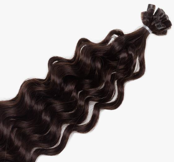 Rapunzel Nail Hair Original Curly 2.3 Chocolate Brown 40 cm