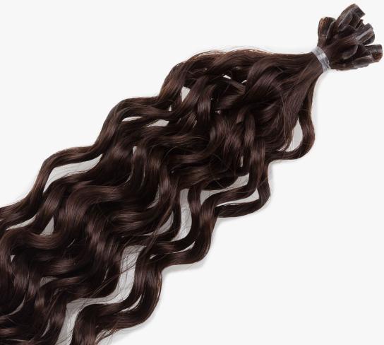 Rapunzel Nail Hair Original Curly 2.2 Coffee Brown 40 cm