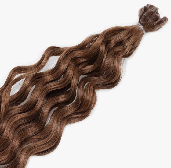 Rapunzel Nail Hair Original Curly 5.0 Brown 40 cm