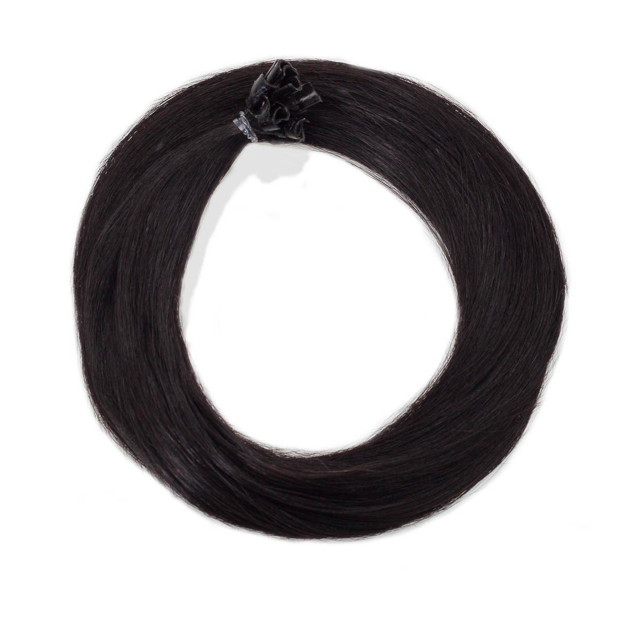 Produktfoto för Rapunzel of Sweden Nail Hair Premium Straight 50 cm 1.2 Black Brown