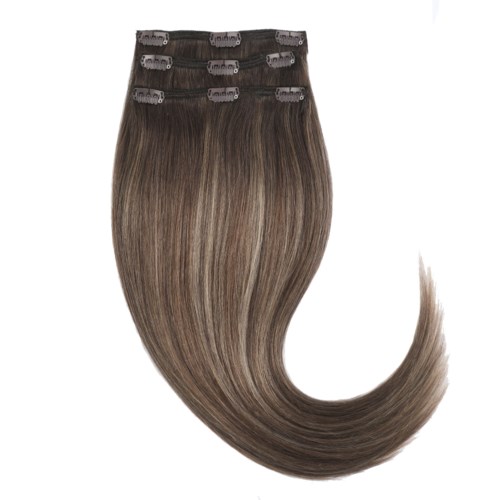 Rapunzel of Sweden Classic Clip-ins Straight / Light Volume / 3 pieces 30 cm Hazelnut Caramel Balayage B2.3/5.0