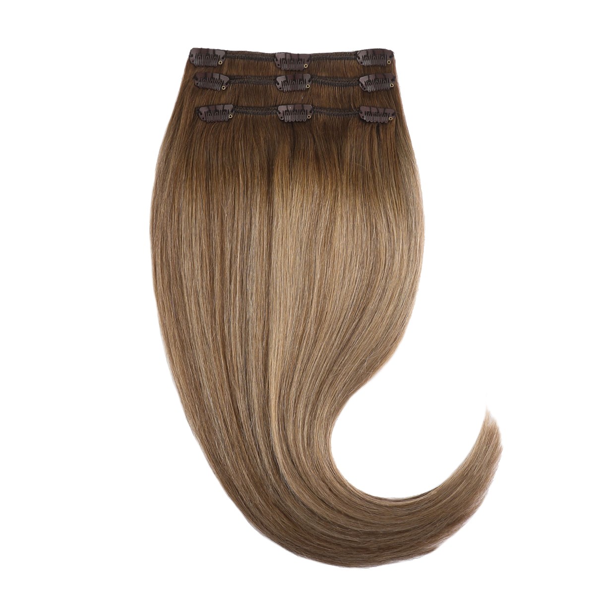 Rapunzel of Sweden Clip-on set 3 pieces 40 cm Brownish Blonde Balayage