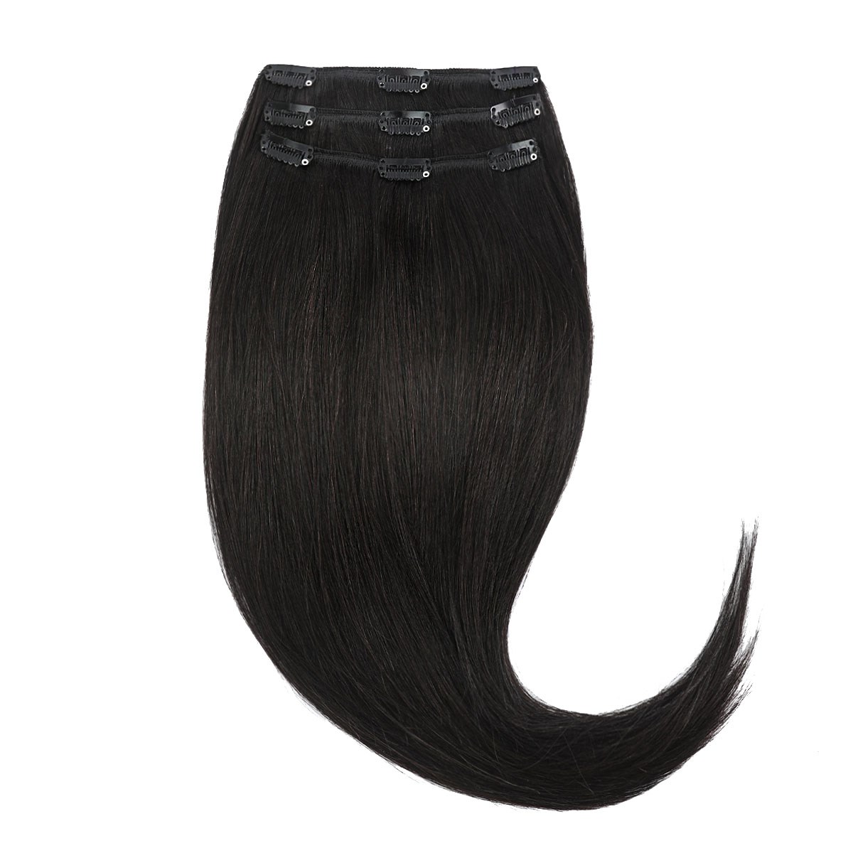 Rapunzel Clip-on set 3 pieces 1.2 Black Brown 50 cm