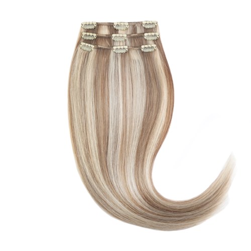 Rapunzel of Sweden Classic Clip-ins Straight / Light Volume / 3 pieces 50 cm M7.3/10.8 Cendre Ash Blonde Mix
