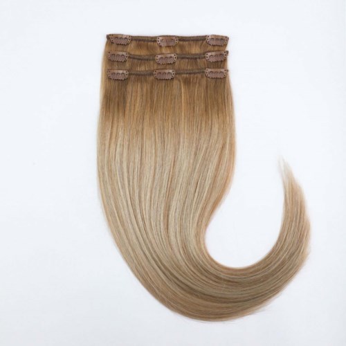 Rapunzel of Sweden Clip-on set 3 pieces 60 cm Champagne Blonde Balayage B5.3/8.0