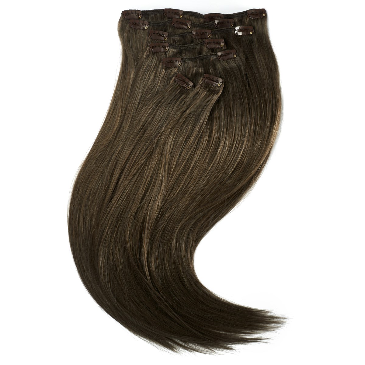 Läs mer om Rapunzel of Sweden Clip-on set 7 pieces 40 cm 2.6 Dark Ash Brown