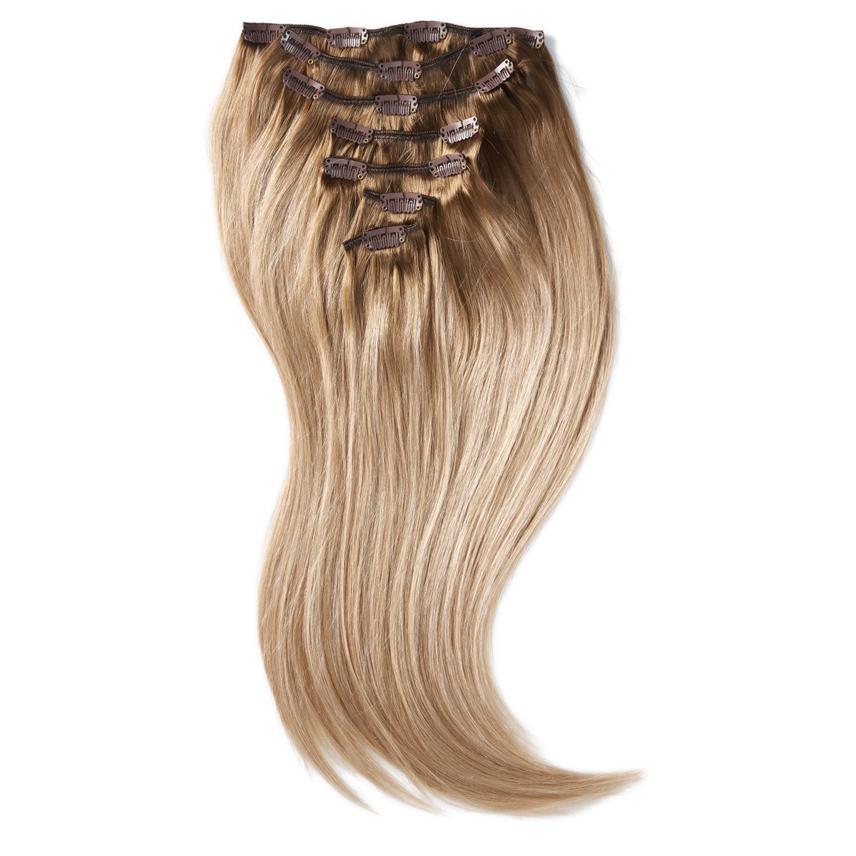 Clip-on set 7 pieces 40 cm Brown Ash Blonde Balayage B5.1/7.3