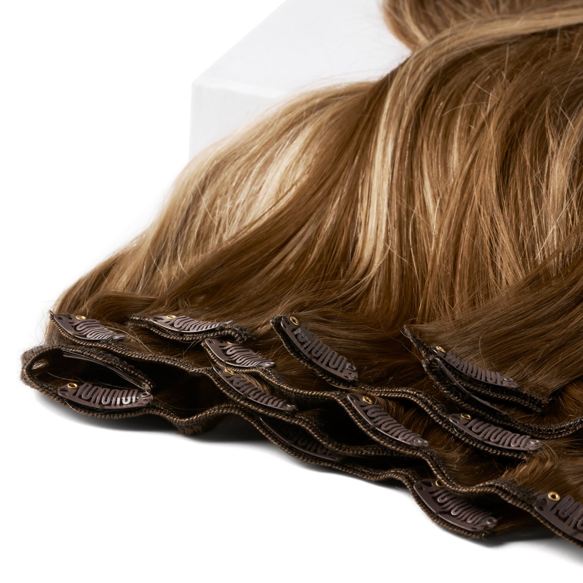 Alternativ bild 1 för Rapunzel of Sweden Clip-on set 7 pieces 40 cm Brownish Blonde Balayage