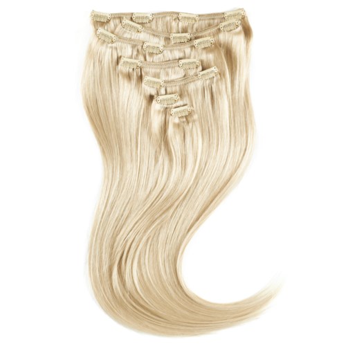Rapunzel of Sweden Classic Clip-ins Straight / Medium Volume / 7 pieces 50 cm 10.7 Light Grey