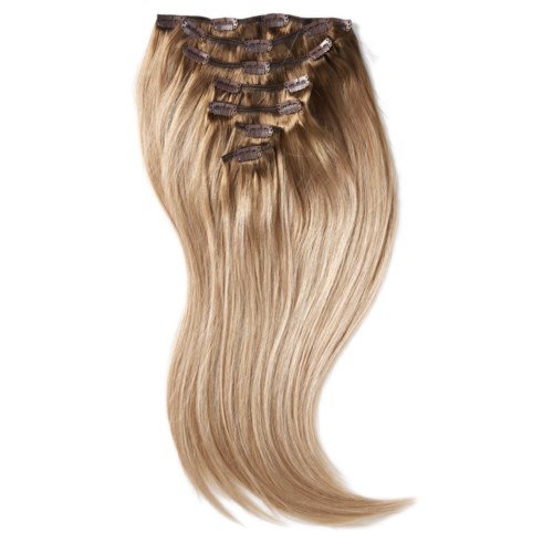 Rapunzel of Sweden Classic Clip-ins Straight / Medium Volume / 7 pieces 50 cm Brown Ash Blonde Balayage B5.1/7.3