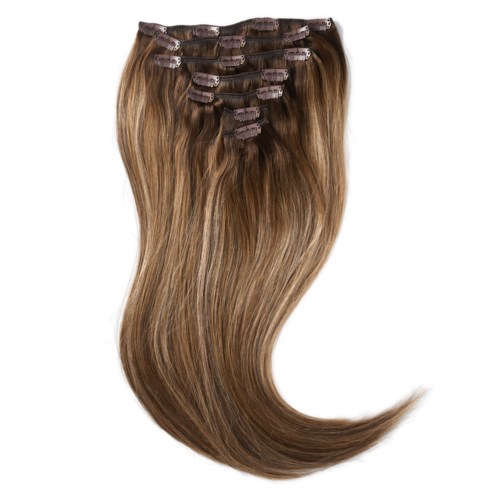 Rapunzel of Sweden Classic Clip-ins Straight / Medium Volume / 7 pieces 50 cm Hazelnut Caramel Balayage B2.3/5.0