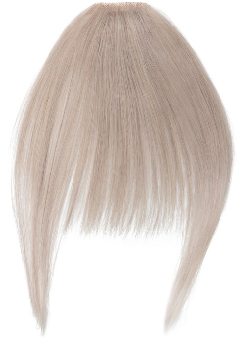 En blond peruk med rakt hår, klippt i en bob-stil, med längre slingor på sidorna.