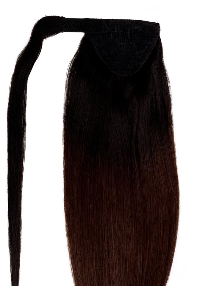 Rapunzel of Sweden Clip-in Ponytail Original O1.2/2.0 Black Brown Ombre 40cm