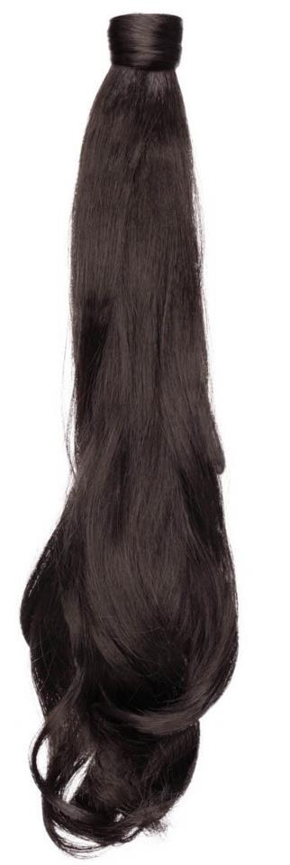 Rapunzel of Sweden Clip-in Ponytail Synthetic Beach Wave 1.2 Black Brown 50cm