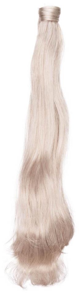 Rapunzel of Sweden Clip-in Ponytail Synthetic Beach Wave 10.5 Grey 50cm