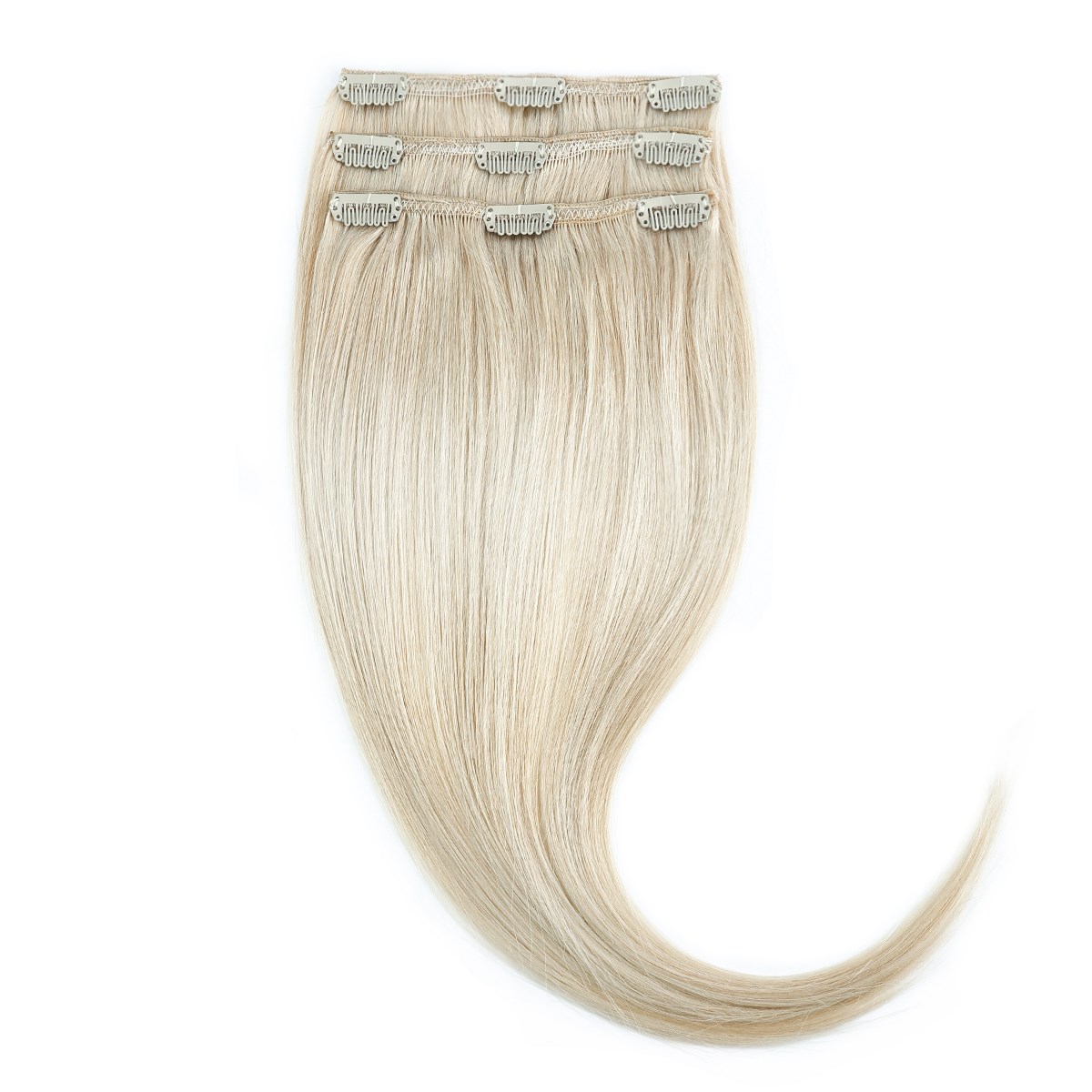 Läs mer om Rapunzel of Sweden Clip-on set 3 pieces 30 cm 10.10 Platinum Blonde
