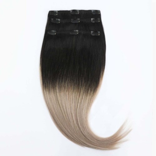 Rapunzel of Sweden 3 pieces 50 cm O1.2/10.5 Black Brown/Grey Ombre