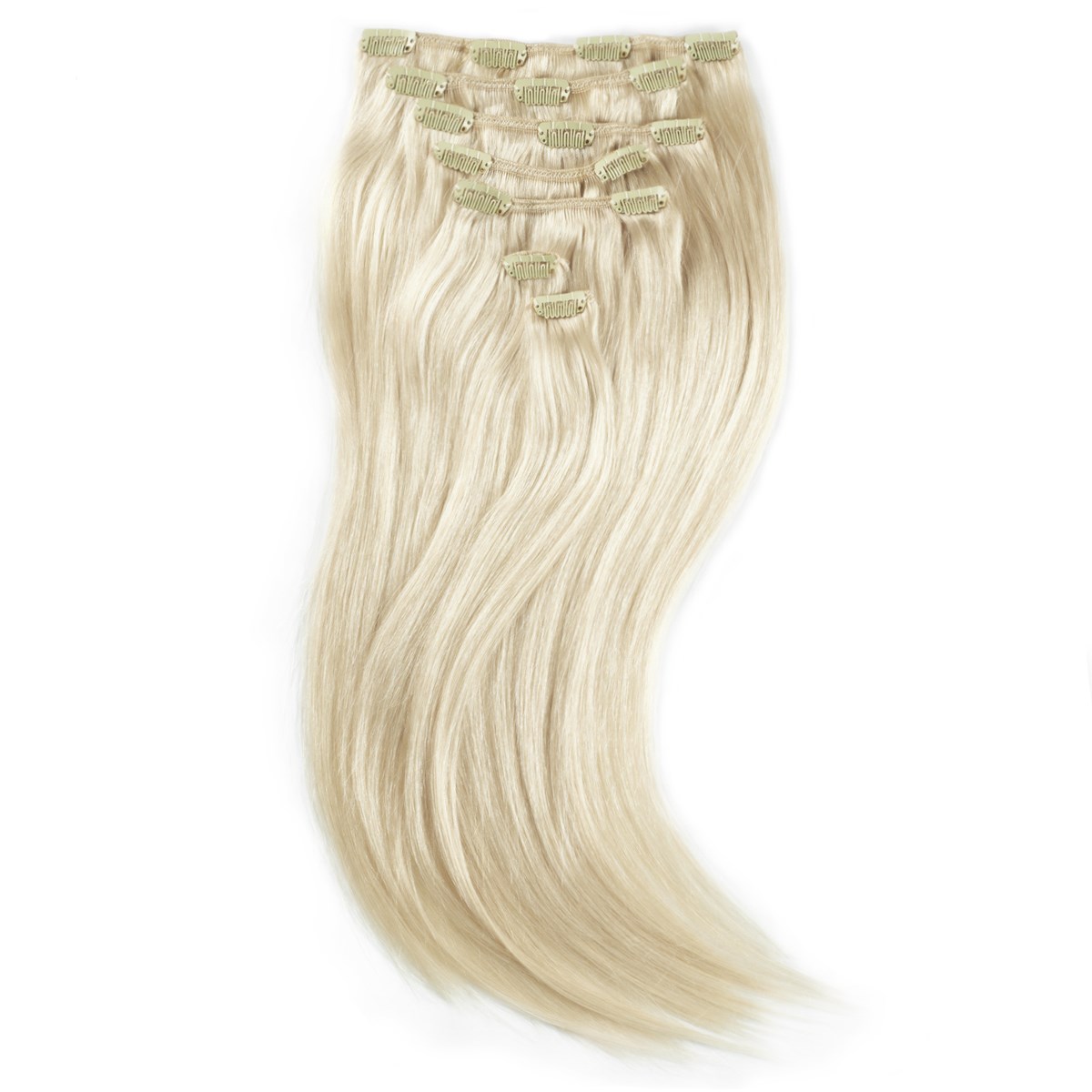 Läs mer om Rapunzel of Sweden Clip-on set 7 pieces 30 cm 10.10 Platinum Blonde