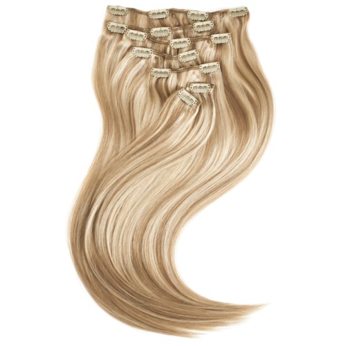 Rapunzel of Sweden Classic Clip-ins Straight / Medium Volume / 7 pieces60 cm M7.3/10.8 Cendre Ash Blonde Mix